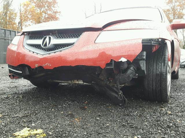 19UUA66247A027993 - 2007 ACURA TL RED photo 9