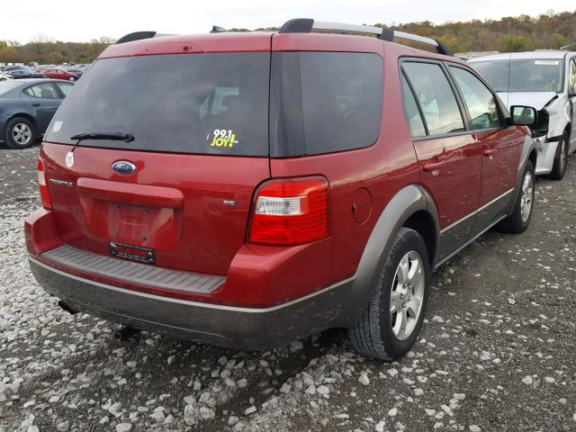 1FMDK02177GA18347 - 2007 FORD FREESTYLE RED photo 4