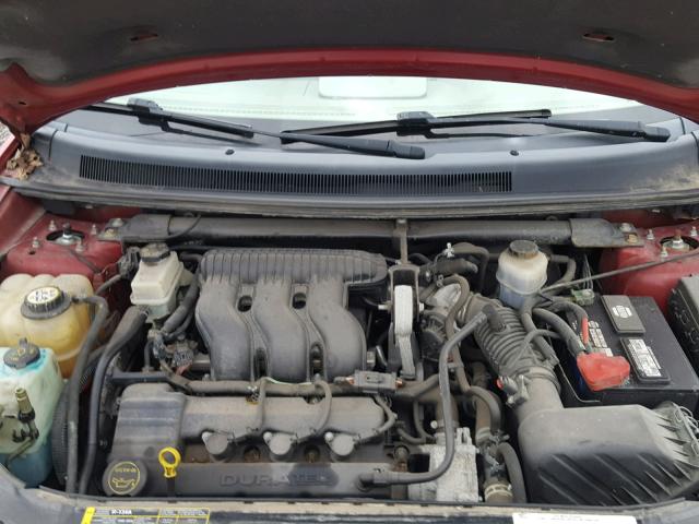 1FMDK02177GA18347 - 2007 FORD FREESTYLE RED photo 7