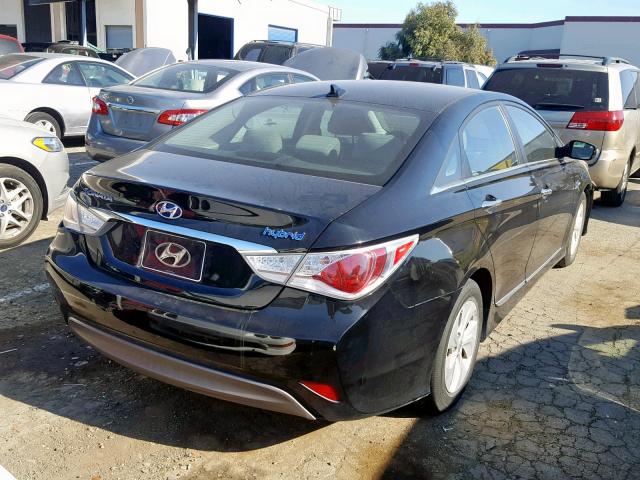 KMHEC4A46DA095973 - 2013 HYUNDAI SONATA HYB BLACK photo 4