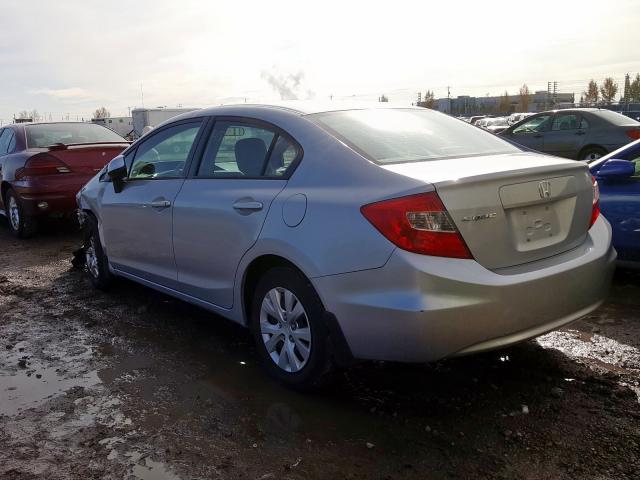 2HGFB2F41CH044357 - 2012 HONDA CIVIC LX SILVER photo 3