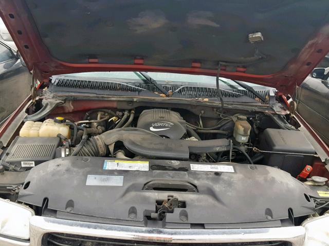 1GKFK16T81J287230 - 2001 GMC YUKON XL K RED photo 7