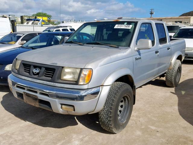 1N6ED27T8YC337786 - 2000 NISSAN FRONTIER C SILVER photo 2