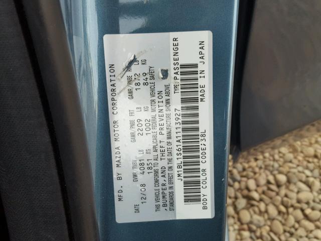 JM1BL1S61A1113927 - 2010 MAZDA 3 S BLUE photo 10