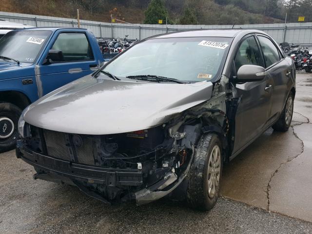 KNAFU4A21A5844247 - 2010 KIA FORTE EX GRAY photo 2