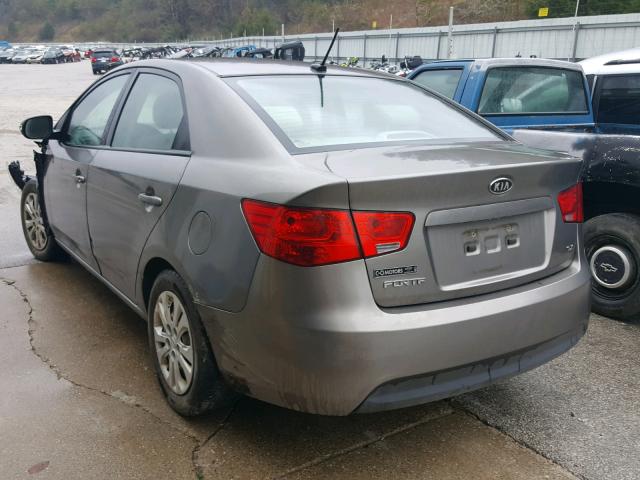 KNAFU4A21A5844247 - 2010 KIA FORTE EX GRAY photo 3