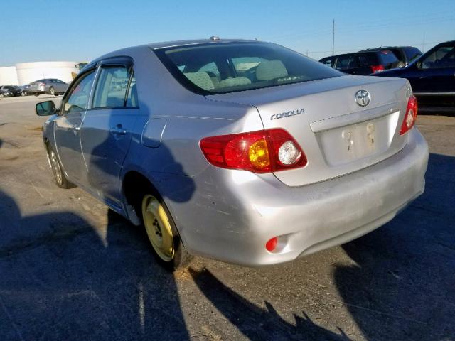 JTDBL40E69J015841 - 2009 TOYOTA COROLLA BA SILVER photo 3