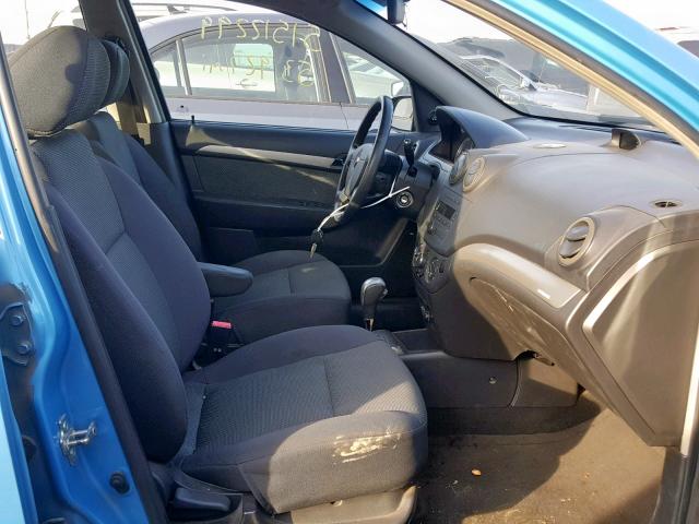 KL1TD56627B140437 - 2007 CHEVROLET AVEO BASE Көк фото 5