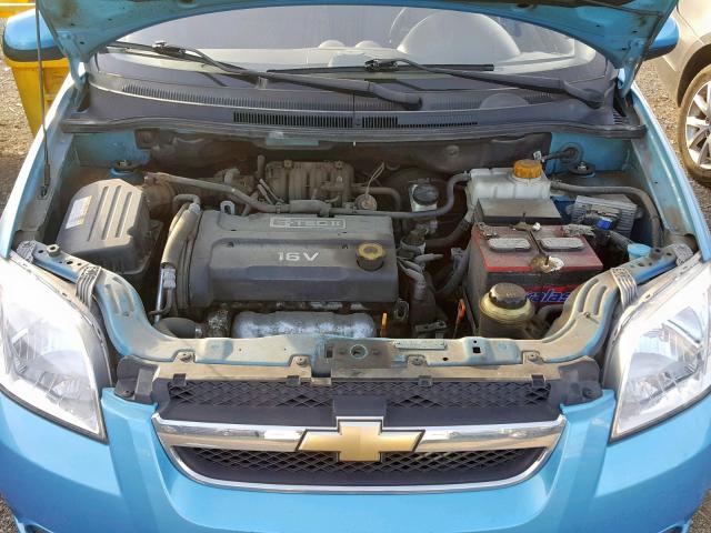 KL1TD56627B140437 - 2007 CHEVROLET AVEO BASE Көк фото 7