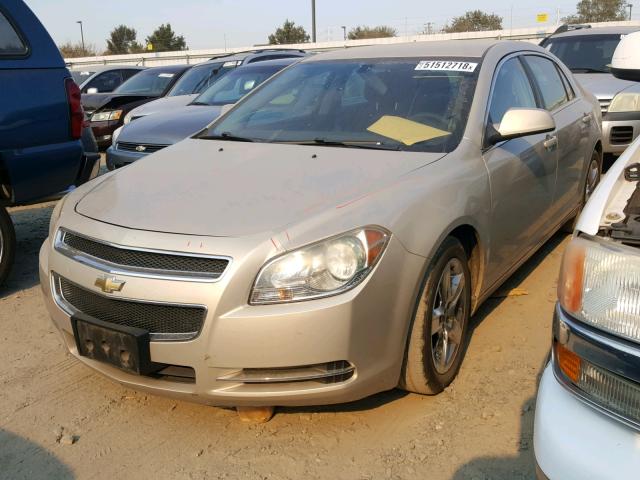 1G1ZC5EB5AF179956 - 2010 CHEVROLET MALIBU 1LT GOLD photo 2