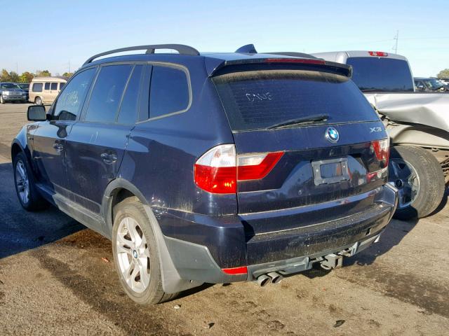 WBXPC93407WF23122 - 2007 BMW X3 3.0SI BLUE photo 3