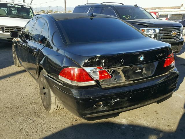 WBAHL83506DT01463 - 2006 BMW 750 I BLACK photo 3