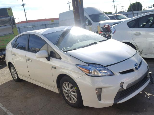 JTDKN3DP6E3053455 - 2014 TOYOTA PRIUS PLUG WHITE photo 1