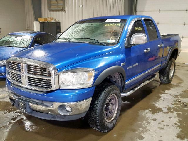 1D7HU18257S254505 - 2007 DODGE RAM 1500 S BLUE photo 2