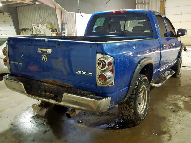 1D7HU18257S254505 - 2007 DODGE RAM 1500 S BLUE photo 4