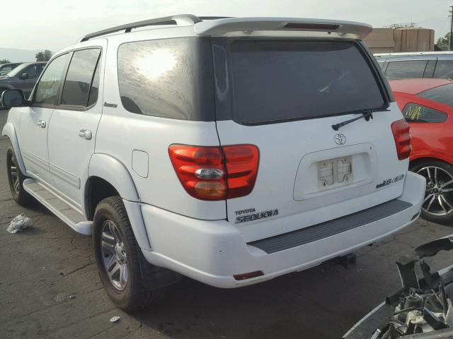 5TDBT48A93S181038 - 2003 TOYOTA SEQUOIA LI WHITE photo 3