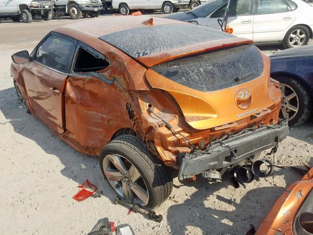 KMHTC6AE4DU162810 - 2013 HYUNDAI VELOSTER T ORANGE photo 3