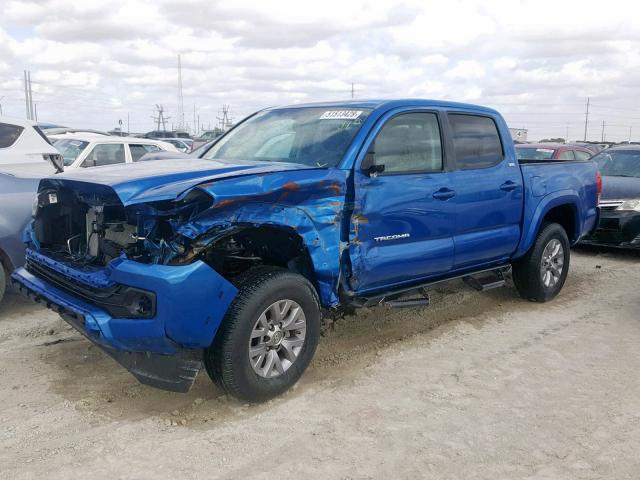 5TFAZ5CNXHX050132 - 2017 TOYOTA TACOMA DOU BLUE photo 2