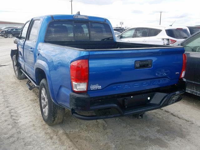 5TFAZ5CNXHX050132 - 2017 TOYOTA TACOMA DOU BLUE photo 3