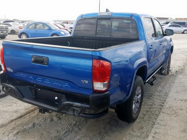 5TFAZ5CNXHX050132 - 2017 TOYOTA TACOMA DOU BLUE photo 4