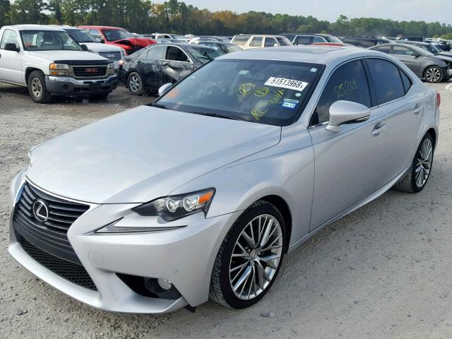 JTHBF1D27E5007660 - 2014 LEXUS IS 250 SILVER photo 2