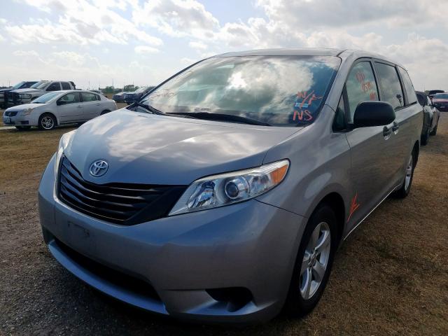 5TDZK3DC9DS280396 - 2013 TOYOTA SIENNA GRAY photo 2