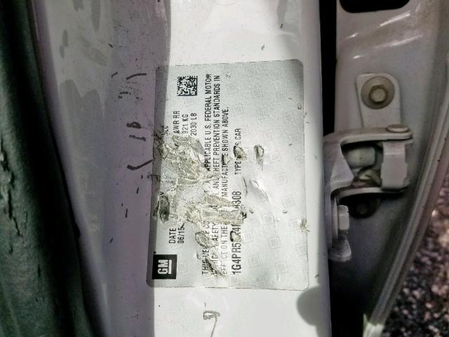 1G4PR5SK4F4214308 - 2015 BUICK VERANO CON WHITE photo 10