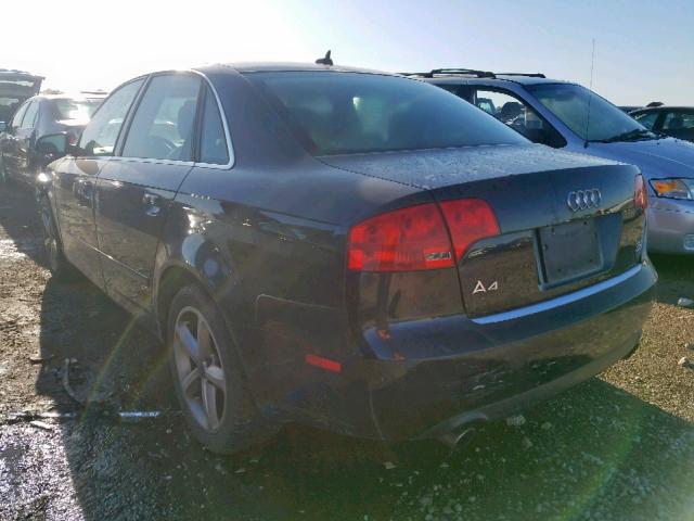 WAUDH78E77A062824 - 2007 AUDI A4 3.2 QUA BLACK photo 3