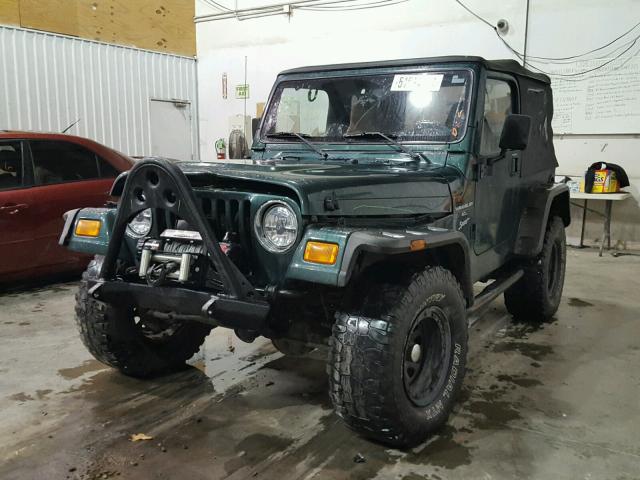 1J4FA49S91P353696 - 2001 JEEP WRANGLER / GREEN photo 2