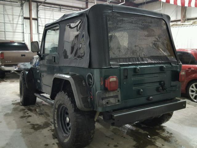 1J4FA49S91P353696 - 2001 JEEP WRANGLER / GREEN photo 3