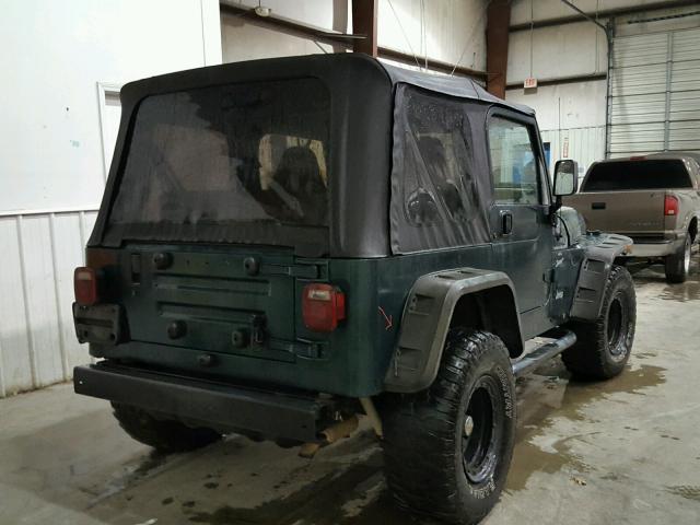 1J4FA49S91P353696 - 2001 JEEP WRANGLER / GREEN photo 4