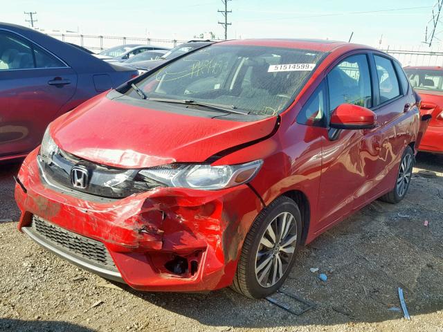 3HGGK5H80FM764521 - 2015 HONDA FIT EX RED photo 2