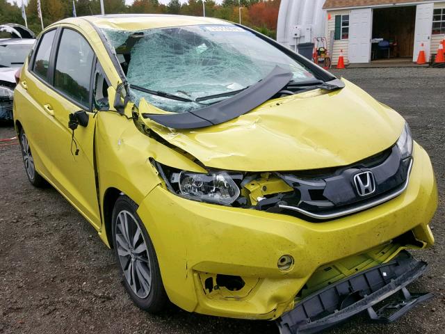 3HGGK5G85FM780442 - 2015 HONDA FIT EX YELLOW photo 1