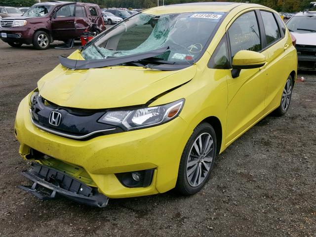 3HGGK5G85FM780442 - 2015 HONDA FIT EX YELLOW photo 2