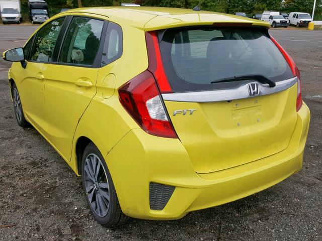 3HGGK5G85FM780442 - 2015 HONDA FIT EX YELLOW photo 3