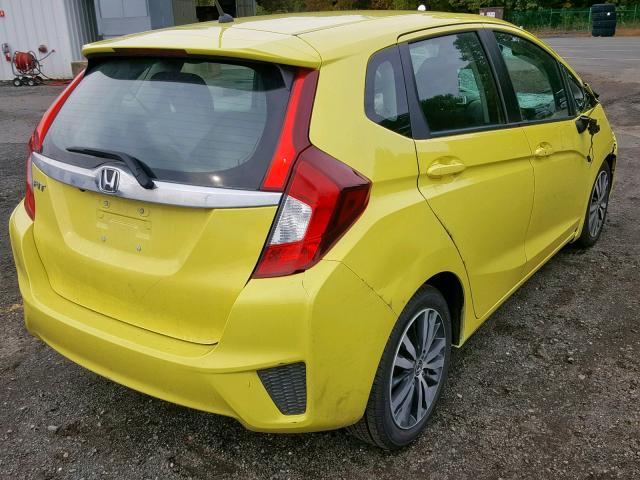 3HGGK5G85FM780442 - 2015 HONDA FIT EX YELLOW photo 4