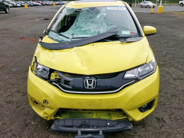 3HGGK5G85FM780442 - 2015 HONDA FIT EX YELLOW photo 9