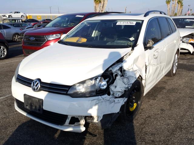 3VWML7AJ1BM651725 - 2011 VOLKSWAGEN JETTA TDI WHITE photo 2