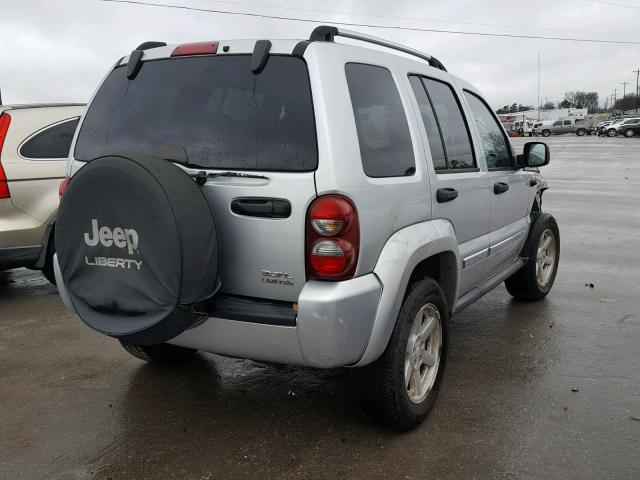 1J4GL58K86W142282 - 2006 JEEP LIBERTY LI SILVER photo 4