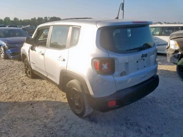 ZACCJBAB9JPJ17963 - 2018 JEEP RENEGADE S SILVER photo 3