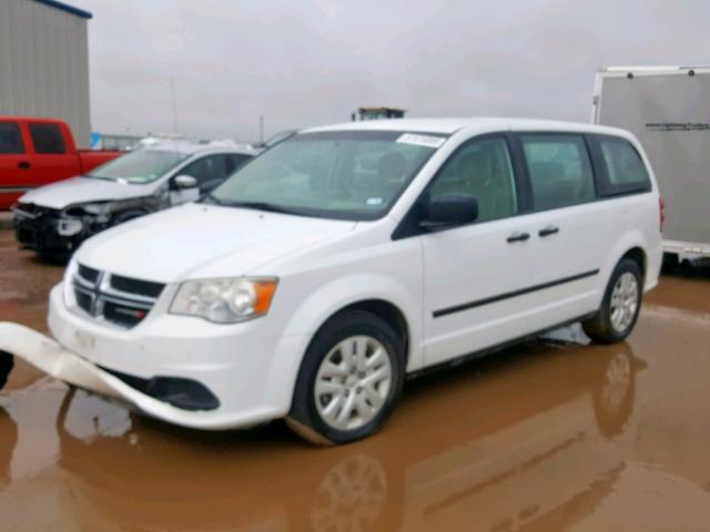 2C4RDGBG2ER303003 - 2014 DODGE GRAND CARA WHITE photo 2