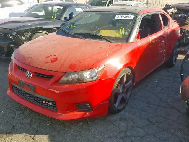 JTKJF5C77D3049086 - 2013 TOYOTA SCION TC 红色 照片 2