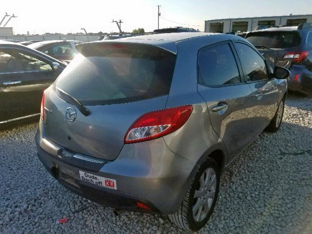 JM1DE1LY5C0135988 - 2012 MAZDA MAZDA2 GRAY photo 4