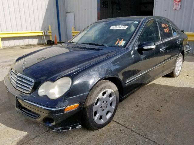 WDBRF54H16F824452 - 2006 MERCEDES-BENZ C 280 BLACK photo 2