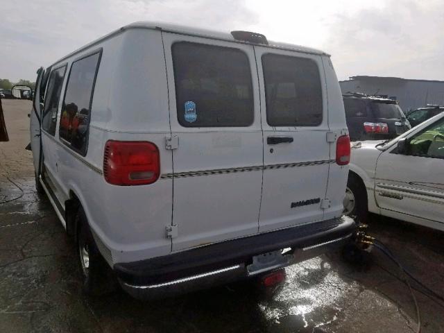 2B6HB11Y2YK172634 - 2000 DODGE RAM VAN B1 WHITE photo 3