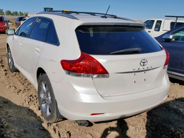 4T3ZK3BB3BU037561 - 2011 TOYOTA VENZA WHITE photo 3