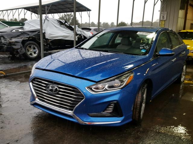 5NPE34AF9JH626285 - 2018 HYUNDAI SONATA SPO BLUE photo 2