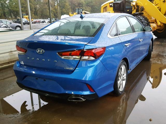 5NPE34AF9JH626285 - 2018 HYUNDAI SONATA SPO BLUE photo 4