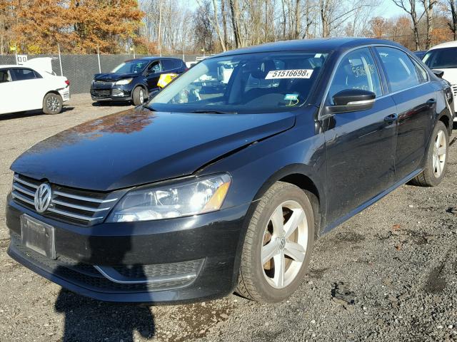 1VWBP7A33DC143600 - 2013 VOLKSWAGEN PASSAT SE BLACK photo 2