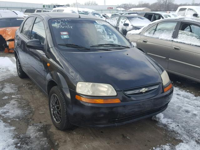 KL1TD52634B277758 - 2004 CHEVROLET AVEO BLACK photo 1